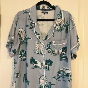 Katie Kime Dallas Toile Pajama Shorts Set